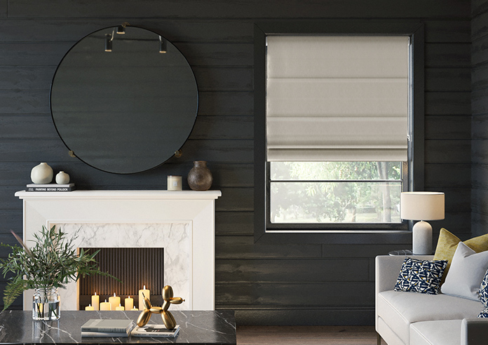 Genoa Faux Silk (Blackout), Sterling Shimmer - Roman Blind - Image 3